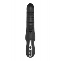 Двойной вибратор рельефный Dream Toys Midnight Magic Typhon черный, 23 х 4 см