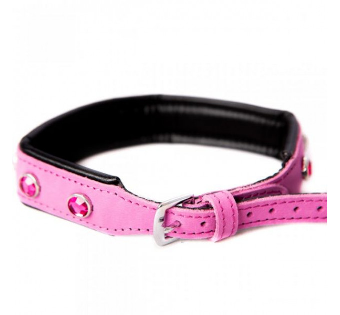Ошейник Leather Jewel, Pink