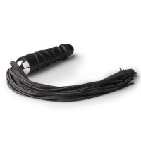 Фалоімітатор реалістичний Easytoys з прикріпленим флогером, чорний Flogger Dildo