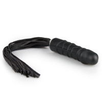 Фалоімітатор реалістичний Easytoys з прикріпленим флогером, чорний Flogger Dildo