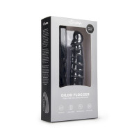 Фалоімітатор реалістичний Easytoys з прикріпленим флогером, чорний Flogger Dildo