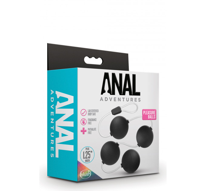Анальные шарики Blush Anal Adventures Pleasure Balls - Black