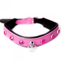 Нашийник Leather Jewel, Pink