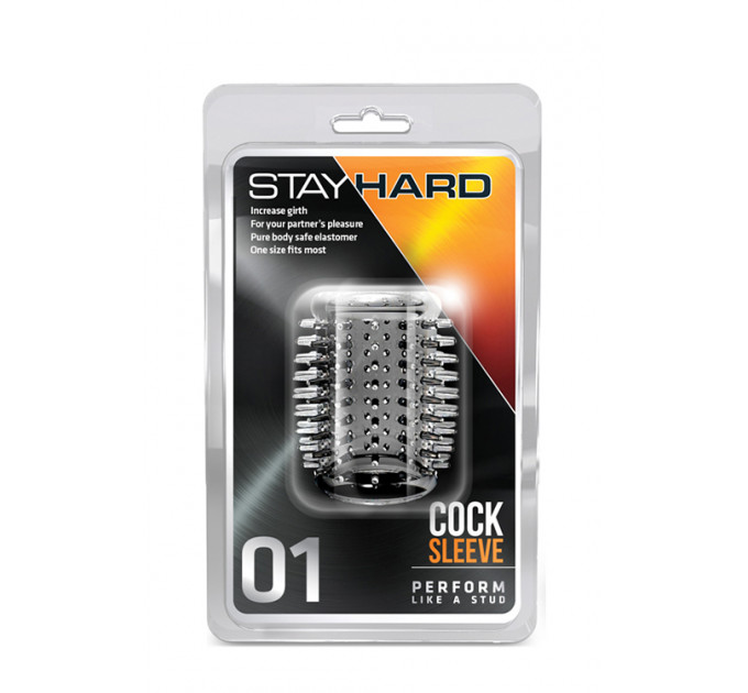Насадка STAY HARD-COCK Sleeve 01, CLEAR