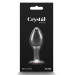Анальна пробка прозора NS Novelties Crystal Hear скляна з червоним серцем, M