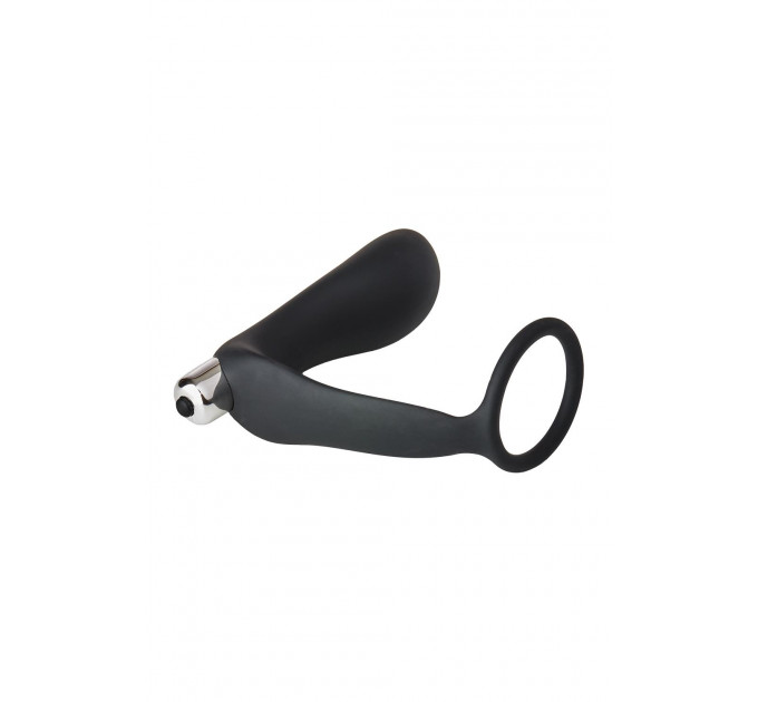 Анальная пробка с эррекционным кольцом FANTASSTIC VIBRATING ANAL PLUG WITH COCKRING BLACK