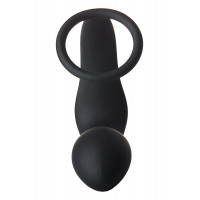 Анальная пробка с эррекционным кольцом FANTASSTIC VIBRATING ANAL PLUG WITH COCKRING BLACK