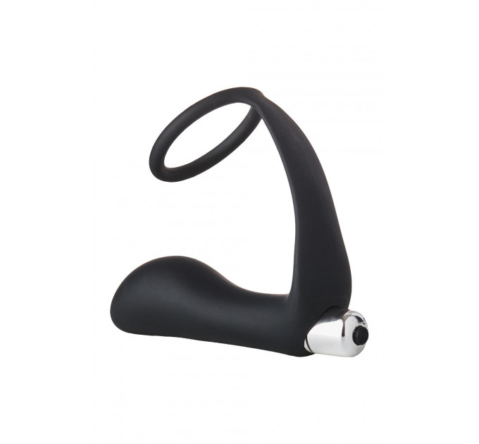 Анальная пробка с эррекционным кольцом FANTASSTIC VIBRATING ANAL PLUG WITH COCKRING BLACK
