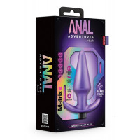 Анальная пробка с вибрацией Anal Adventures Blush, силиконовая, фиолетовая, 12.7 х 3.8 см