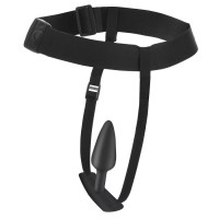 Анальный плаг с портупеей Master Series Bum Tastic черный