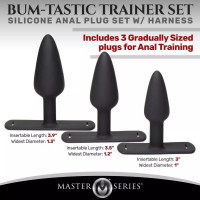 Анальный плаг с портупеей Master Series Bum Tastic черный