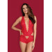 Мереживне боді Obsessive 853-TED-3 Teddy червоне, L-XL
