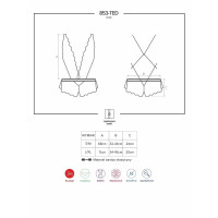 Боди кружевное Obsessive 853-TED-3 Teddy красное, L-XL