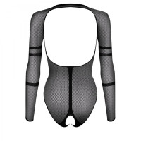 Боди с узором в виде змеи Obsessive B137 и открытым доступом, черный, S/M/L