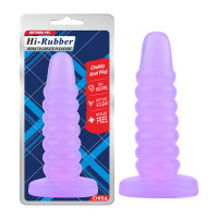 Большая анальная пробка Chisa Hi-Rubber Chubby Anal Plug, фиолетовая
