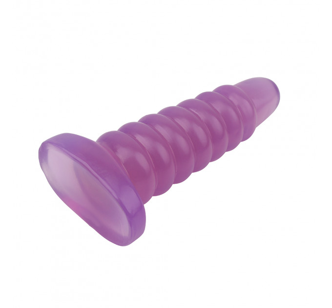 Большая анальная пробка Chisa Hi-Rubber Chubby Anal Plug, фиолетовая