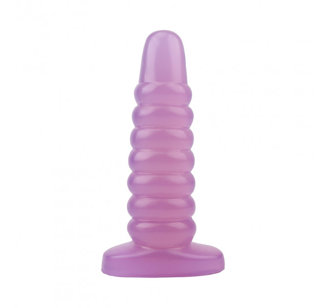 Большая анальная пробка Chisa Hi-Rubber Chubby Anal Plug, фиолетовая