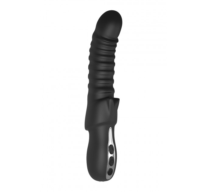 Подвійний вібратор рельєфний Dream Toys Midnight Magic Typhon чорний, 23 х 4 см