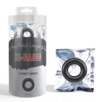 Эрекционное кольцо Chisa Hi-Basic Donut Rings, черное
