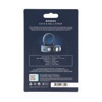 Эрекционное кольцо Boners Cock & Ball Strap с ремешком для мошонки, S/M