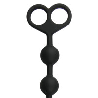 ET106BLK Анальные бусы Long Anal Beads черные, 33.5 см x 2.5 см