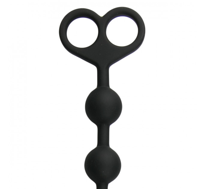 Анальні намисто Long Anal Beads чорні, 33.5 см x 2.5 см