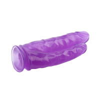 Фалоімітатор подвійний Chisa Hi-Rubber 9.4 на присосці, фіолетовий