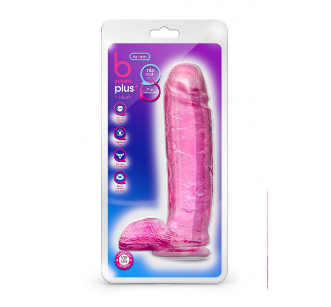 Фаллоимитатор гигант гелевый Blush b Yours розовый