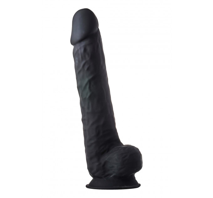 Фаллоимитатор гигантский реалистичный Dreamtoys Real Love на присоске с мошонкой, черный