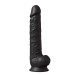 Фаллоимитатор гигантский реалистичный Dreamtoys Real Love на присоске с мошонкой, черный