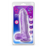 Фалоімітатор реалістичний з яєчками Blush B yours Plus Ram 'n' Jam на присосці, фіолетовий
