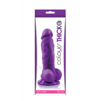 Фалоімітатор силікон NS Novelties COLOURS PLEASURES THICK 5INCH PURPLE