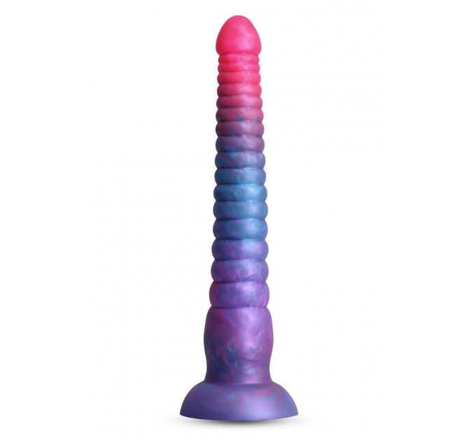Фалоімітатор NS Novelties Colours Stacked рідкий силікон, рожево-синій, 23 см