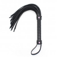 Флоггер с розовым сердцем Flogger black with pink heart