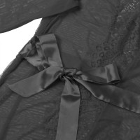 Халатик Star Night з візерунками та поясом, чорний, XS-S