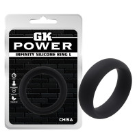 Кольцо эрекционное Chisa GK Power Infinity Ring L, черное