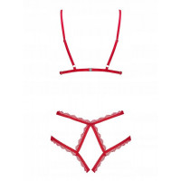 Комплект-боди Obsessive Merrynel set S/M Красный