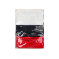 Комплект чулок Star Night кружевные, черные, белые, красные, 3 пары, L-2XL