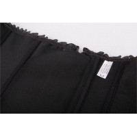 Корсет з квітковим принтом Star Night Corset Top з гачками та шнурівкою, чорний, M (без коробки)