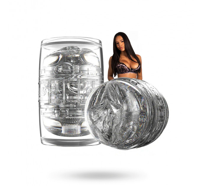 Мастурбатор двухсторонний Fleshlight Quickshot Autumn Falls с имитацией вагины и ануса, прозрачный