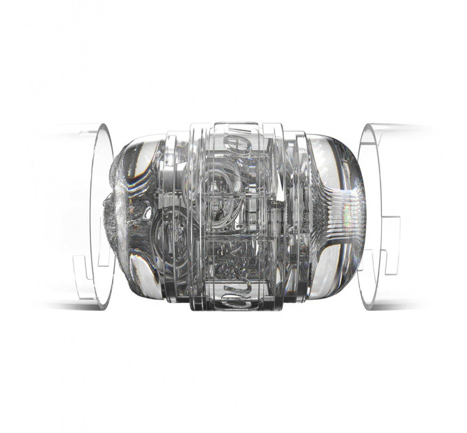 Мастурбатор двухсторонний Fleshlight Quickshot Autumn Falls с имитацией вагины и ануса, прозрачный