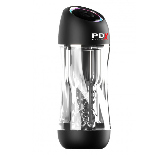 Мастурбатор Pipedream PDX Elit Viewtube Pro Clear с вибрацией и вакуумом, 23 см