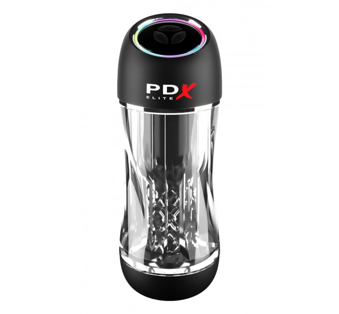 Мастурбатор Pipedream PDX Elit Viewtube Pro Clear с вибрацией и вакуумом, 23 см