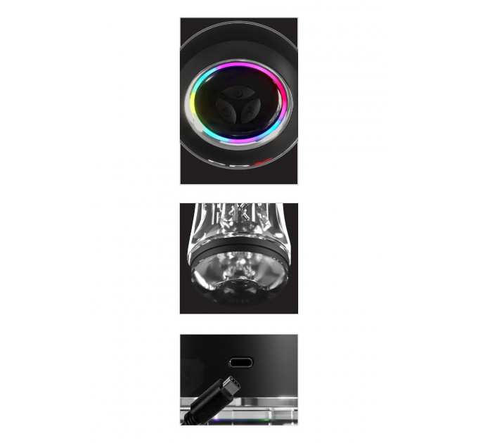 Мастурбатор Pipedream PDX Elit Viewtube Pro Clear с вибрацией и вакуумом, 23 см