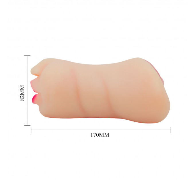 Мастурбатор з двома входами Crazy Bull Zoey Soft Skin рот і вагіна, 17 х 8.2 см