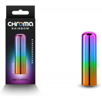 Міні-вібратор для стимуляції клітора NS Novelties Chroma Rainbow перезаряджається, райдужний, S