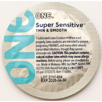 Набор гладких ультратонких латексных презервативов ONE Super Sensitive (цена за упаковку, 100 шт.)