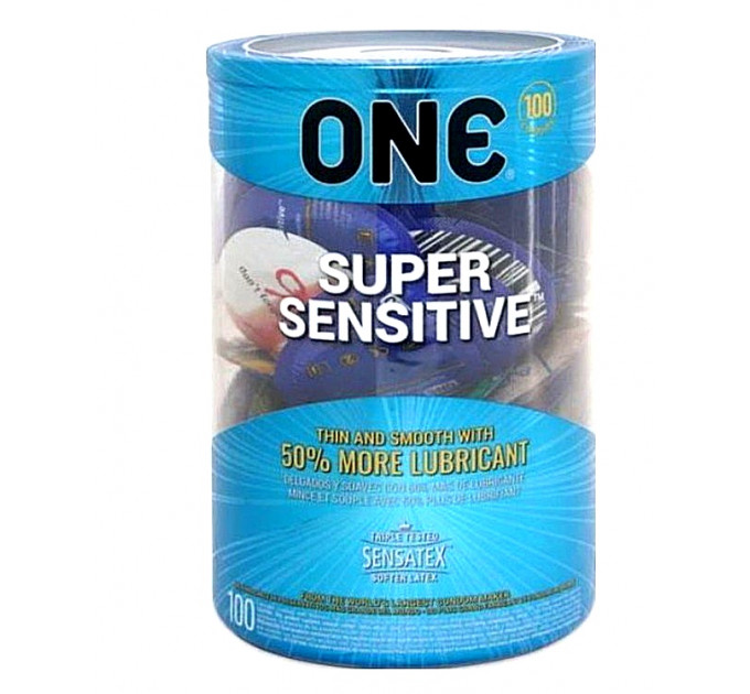 Набор гладких ультратонких презервативов ONE Super Sensitive 100 шт