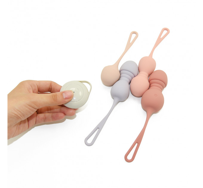 Набор вагинальных виброшариков Sweet Em с пультом, разноцветные, 4 шт