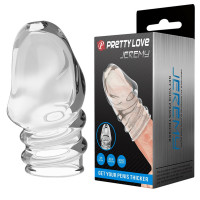 Насадка на головку члена Pretty Love Jeremy прозрачная, 3.6 х 7 см
